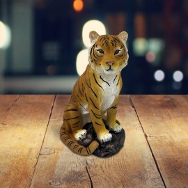 6"H Tiger Sitting Figurine Ornament Home Decor Unique Gift