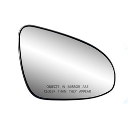 Fit System Passenger Side Heated Mirror Glass w/backing plate, Toyota Camry, Corolla, Yaris, 4 5/8" x 6 7/8" x 7 15/16", Circular mount (30281)