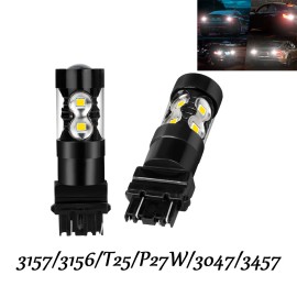 SHENKENUO 3157 LED Backup Reverse Light Bulbs KIT 2pc 6000K Super Bright For Hummer H3 H3T