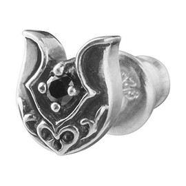 Artemis Classic ac-ace0136 Horseshoe Stud Earrings, One Ear, Silver Accessory, Men's, Women's, Brand Jewelry, Silver, Silver Earrings, Stud Earrings, Silver 925, Sterling Silver, black zirconia