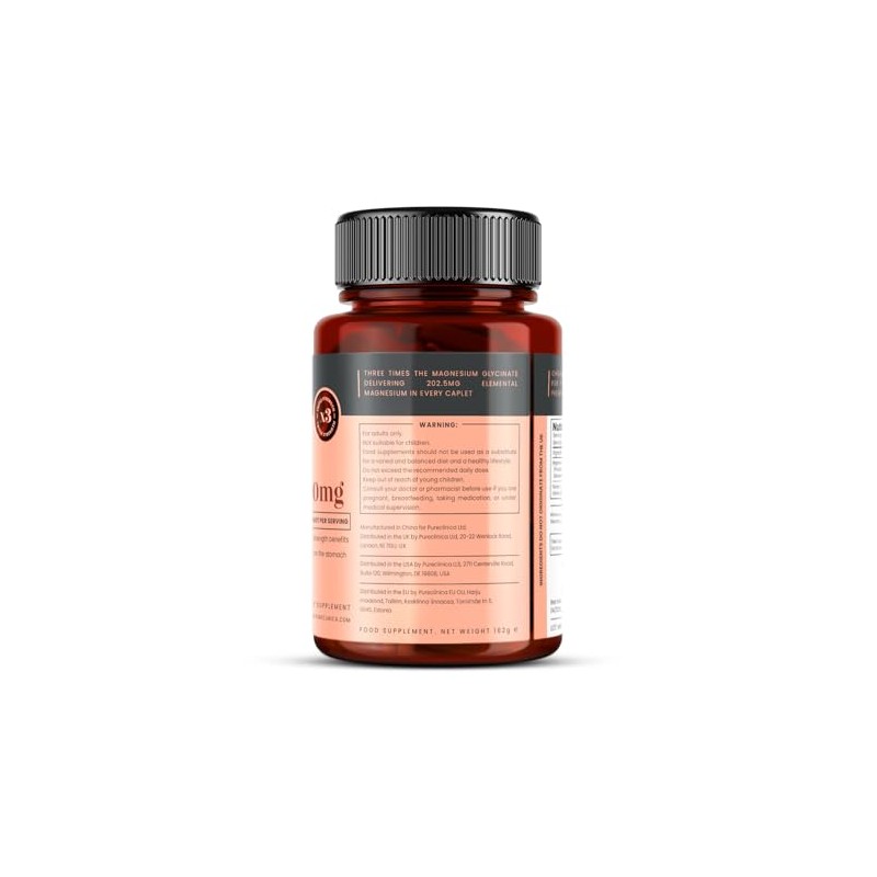 Triple Strength Magnesium Glycinate 1350mg x 90 Caplets – 202.5mg