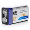 EBL 10x EBL 280mAh 9 Volt 9V 6F22 Ni-MH Nickel