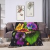 E-RIDES 100x125CM Blooming Flowers Blanket, Soft & Cozy for Adults
