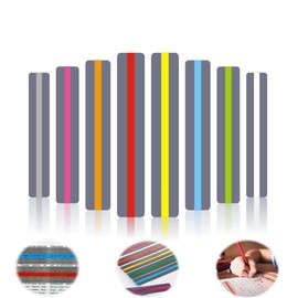 XIANFQNKJ Reading Ruler, 8 Colors, Set of 8, Reading Guide, PET, 7.5 inches (19 cm), 1.3 inches (3.2 cm), Bookmark, Reading Goods