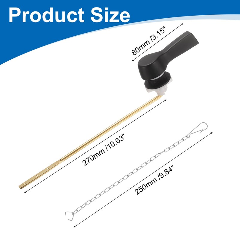 sourcing map 2Set Front Mount Universal Toilet Handle Replacement Kit