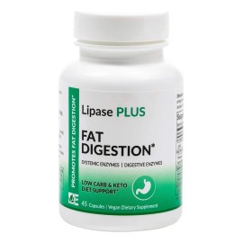 Lipase Plus Cpsulas 45 Enzimas Digestivas Para Grasas Omega                                                                                           