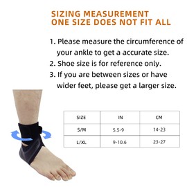 Hurmoya Ankle Brace Breathable Adjustable Compression Neoprene Ankle Support, Elastic Sprain Foot Sleeve for Plantar Fasciitis, Running, Basketball (Right, Medium)