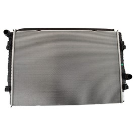 TRQ Radiator Assembly Aluminum Core Compatible with 16-18 Volkswagen Golf 17-19 Golf Alltrack 15-19 Golf SportWagen 16-22 GTI 18-20 Tiguan