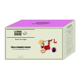 La Bonne Graine - Apfelschäler mit Saugnapfbefestigung - Manueller Apfelschäler - Rot - Top-Qualität - Französische Marke