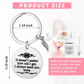 Baderke Mom Gifts Funny Mothers Day Gifts for Mom Birthday from Daughter Son Mug Keychain Stainless Steel Spoon Carnation Bouquet