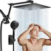 12'' Rain Shower Head with Handheld Spray, Black Shower Head