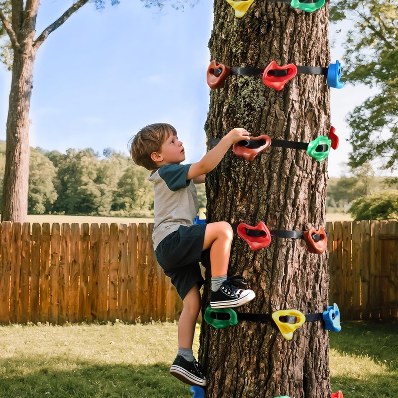 SEKKVY 15PCS Ninja Tree Climbing Holds and 6 Sturdy Ratchet