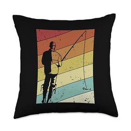 Best Walleye Fishing Gear Kit Gifts For Beginners Retro Zander Hooks Lures Expert Walleye Fishing Throw Pillow, 18x18, Multicolor