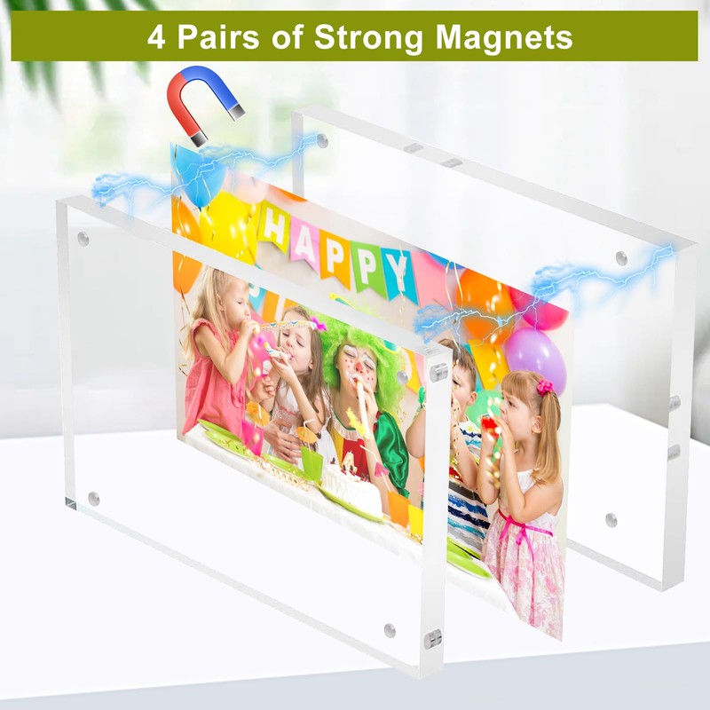 Adboros 5x7 Acrylic Picture Frame 10 Pack, Clear Picture Frames