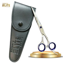 Salem's Elite Hair Cutting Barber Shears Scissors – 6.5 Inch Professional Hair Cutting Scissors for Men, Women, and Children– Premium High Carbon Stainless Steel with Black Leather Pouch