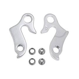 Derailleur Hanger Unisex Aluminium Alloy Derailleur Hanger MTB Derailleur Mech Rear Derailleur Bicycle Hanger Adapter Aluminium Hanger Road Bike Trekking Adult One Size Silver Pack of 2