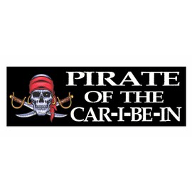 Pirate of The Car I Be in Sticker - Funny Decal Sticker for Your Car or Truck Window or Bumper