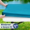 Moosfor Spandex Square Table Cloth, Elastic Fitted Tablecloths for Picnic,