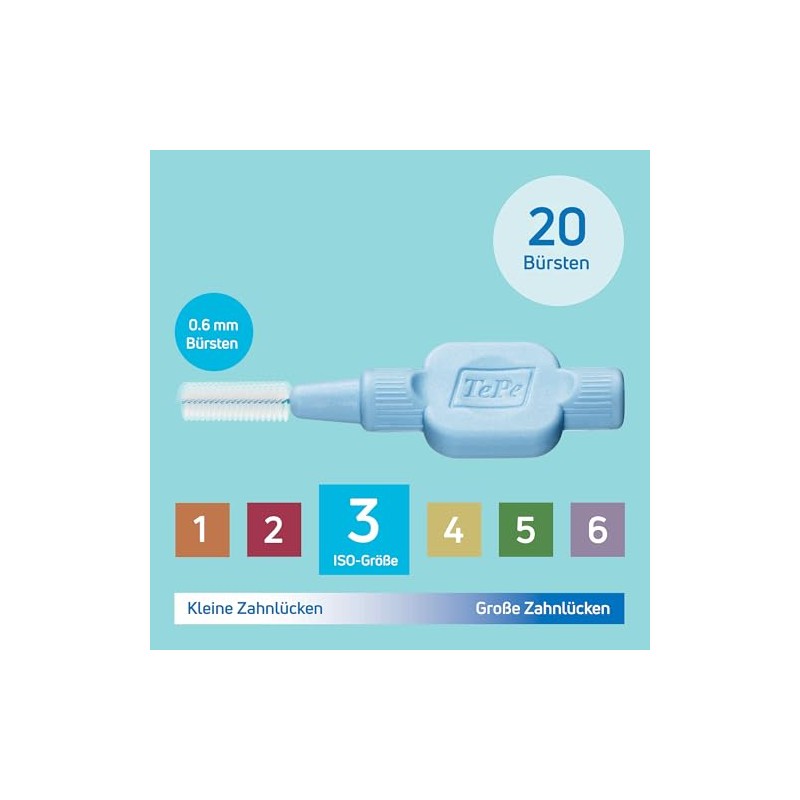 TePe Extra Soft Blue 0.5mm ISO 3 Interdental Brush -