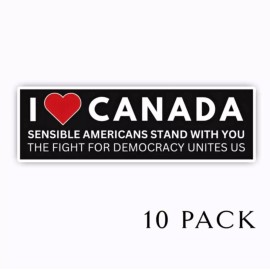Deez Street Designz I Love Canada Sensible Americans Stand w/You Mini Political Stickers - 10Pack 3"