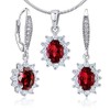 SILVEGO Women's 925 Sterling Silver Earrings and Pendant Set with
