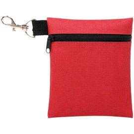 BuyAgain Golf Tee Pouch, 5.62 X 6.87 Inch Professional Zipper Golf Tee/Ball Pouch Bag With Metal Lobster Claw Clip.