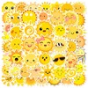 Cute Sunshine Stickers 50 Pack Laptop Stickers,Cartoon Sun Vinyl Waterproof