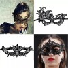 6pcs Máscara Para Mujer Encaje Carnaval Mardi Gras Disfraz Negro