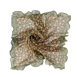 FAIRYGATE Women's Scarves & Wraps Ladies Scarfs Chiffon Floral Printed Fashion Soft Silk Square Scarf for Women 60cmx60cm 45005