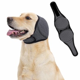 LIANZIMAU Quiet Ears for Dogs Comfort Calming Hoodie Dog Ear Covers for Noise & Anxiety Relief Ear Wraps for Dog Adjustable Dogs Ear Muffs Noise Protection Firework,Grooming and Force Drying