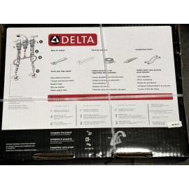 Delta Flynn Stainless Widespread 2-Handle Bathroom Faucet with Drain 35768LF-SS