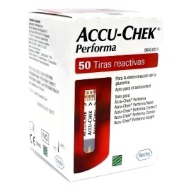 ⚪📊 Accu-Chek Performa Tiras Reactivas – Caja 50 Unidades (Color Blanco) 💉✨