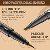 Eyebrow Pencil，Natural Looking Pencil With 4-Fork Tip and Eyeliner Dual