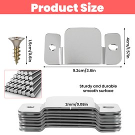 Telooco 24 Pcs Metal Sectional Couch Connectors, Stainless Steel Sectional Sofa Connector Bracket Interlocking Sofa Connector, Furniture Connectors for Loveseat, Chair, Recliner (with 50 Pcs Screws)