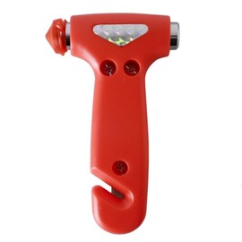OCC MOTOR SPORT Emergency Hammer Glass Breaker with Short Safety Belt Red