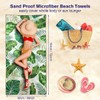 Rstick Tropical Beach Towel Oversized 36"x72" Quick Dry Sand-Free, Green