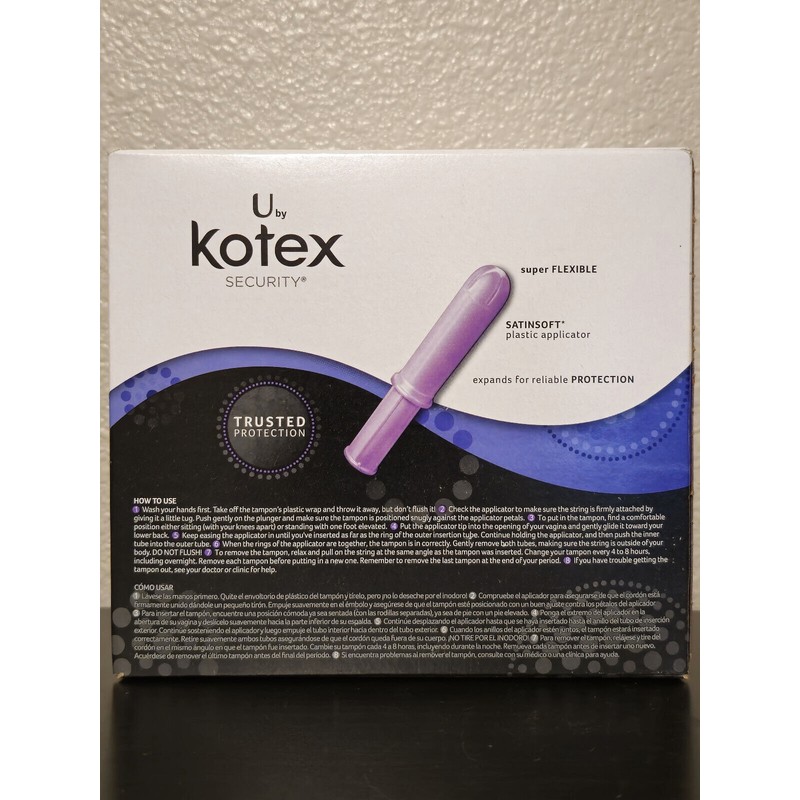 Kotex U By Kotex Security Tampons Regular 34 Count Unscented