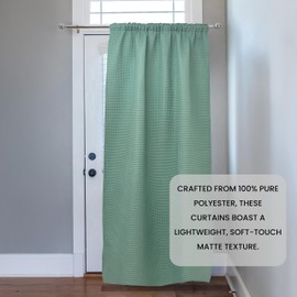 Olivia Rocco Aria Thermal Door Curtain Insulated Curtains Pencil Pleat Blackout Curtain Single Panel for Door Living Room Bedroom 117 x 213 cm, Mineral