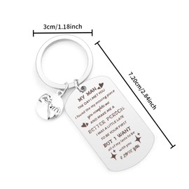 QONCV Gifts for Boyfriends, Keyrings for Men, Valentine's Day Gifts for Him, Couples Gifts, Anniversary Presents for Him Her, Birthday Gifts for Him, Christmas Gifts for Couples, Valentines Keyring