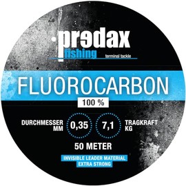 Predax Leader Line for Fishing for Perch & Zander Fluorocarbon Fishing Line 0.35 mm 7.1 kg