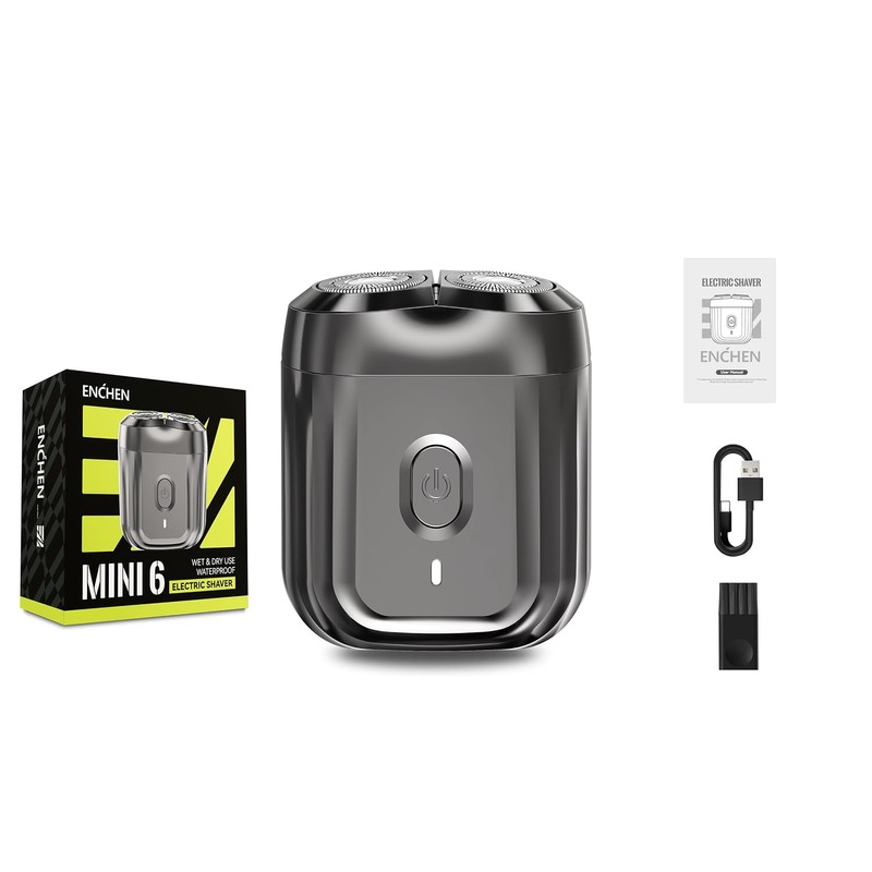 ENCHEN Afeitadora Eléctrica para Hombre,Portátil Rotativa,Uso Seco y Húmedo