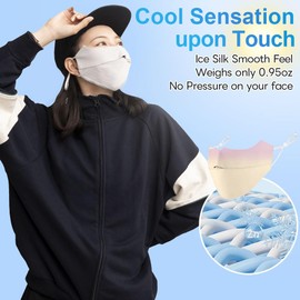 UV Protective Balaclavas Headwear Face Mask, UPF 50+, Breathable Washable Summer Outdoor Face Cover Mask, Golf Face Cover Dark Grey