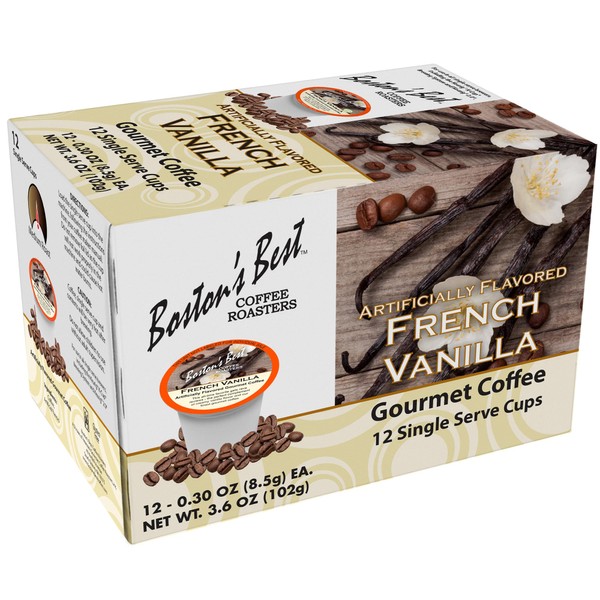 French Vanilla Gourmet Coffee by Bostons Best for Unisex - 12 Cups Coffee