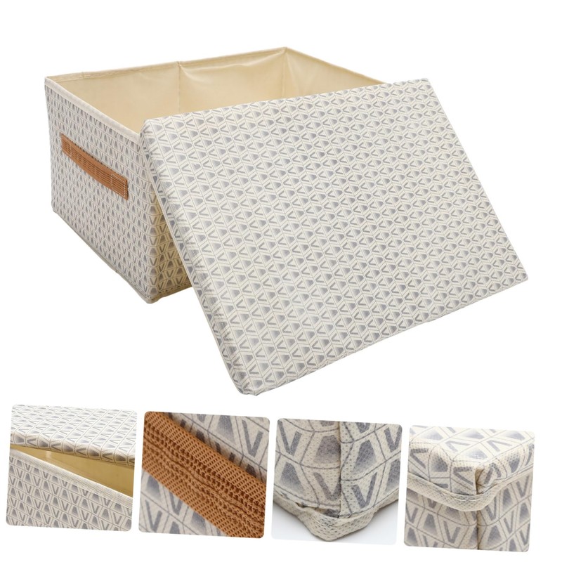 NOLITOY Reusable Folding Storage Box Shaped Clothes Organizer Lid Compact