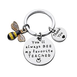 Thank You Teacher Gift Keychain for Tutor Mentor Supervisor Teacher Graduation Gifts from Students End of School Year Gifts for Teacher Retirement Birthday Christmas Xmas Gift