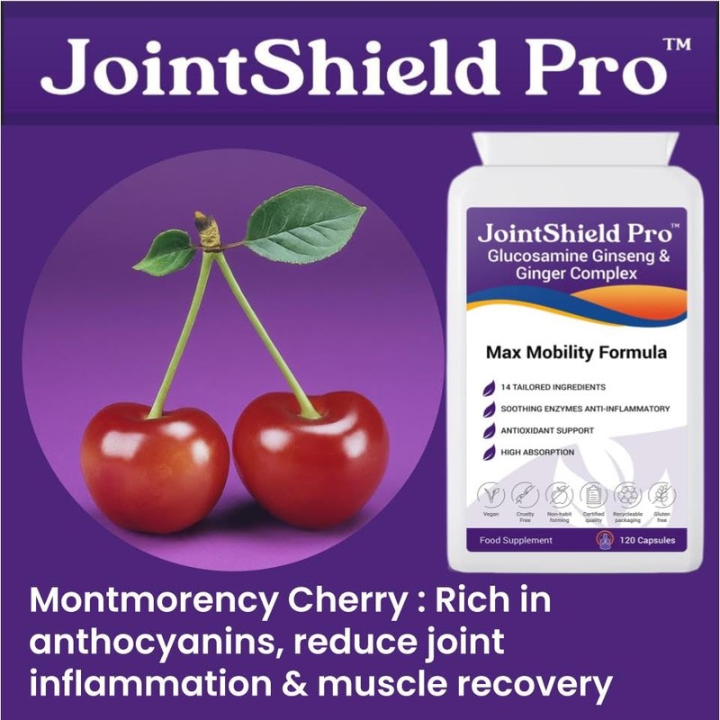 JointShield Pro Glucosamine, Ginseng, Ginger Supplement with VIT C, MSM,