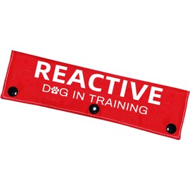 Advivio Reactive Dog in Training Do Not Pet Dog Harnessred, Funny Red Dog Leash Sleeve Wrap Dog Accessories for Puppy Dog, Dog Owner Lover Gifts