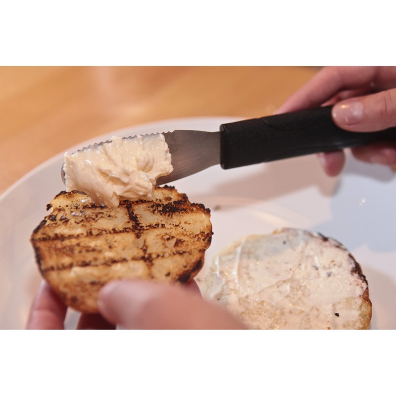 Mercer Culinary Millennia Wavy Edge Spreader, 3.5 Inch Blade, Black