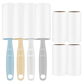 QINGYIWL Lint Roller 8 Rolls Lint Roller Pet Hair Extra Sticky with 4 Dispensers Lint Roller for Clothes Sofa Bed Cat Hair Dog Hair and Carpet 480 Sheets Lint Roller Pet Hair Remover