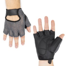 Adapter Universe Motorist Gloves Retro Vintage Leather Fingerless Driving Gloves Bicycle Grey